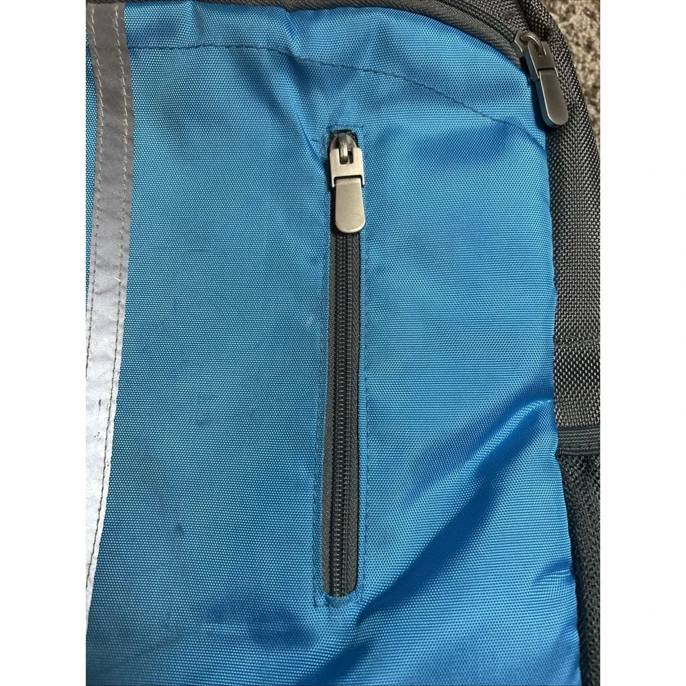 Microsoft Padded Laptop Backpack Strap Multiple Pockets Zip Blue Gray 18